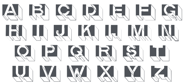 Letter Buildings Font Family