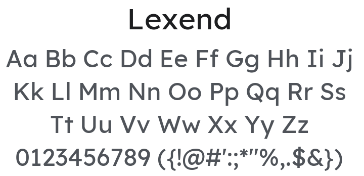 Lexend Font Family