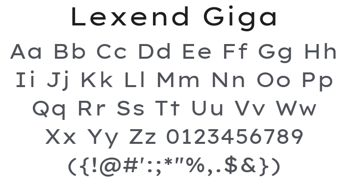 Lexend Giga Font Family