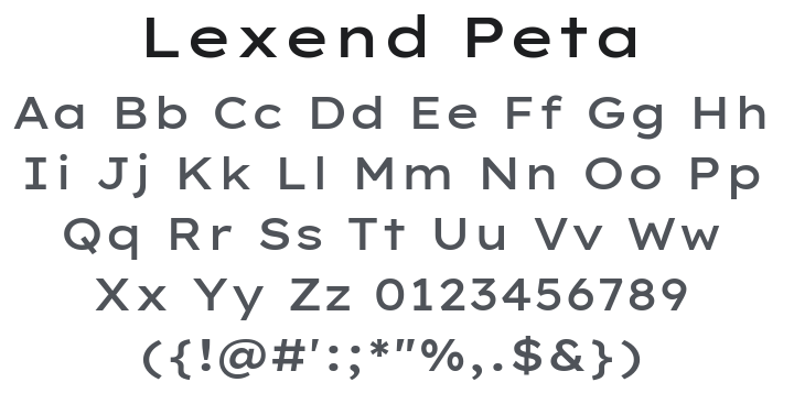 Lexend Peta Font Family