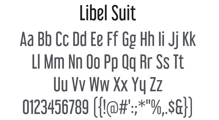Libel Suit Font