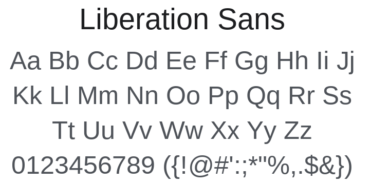 Liberation Sans Font Family