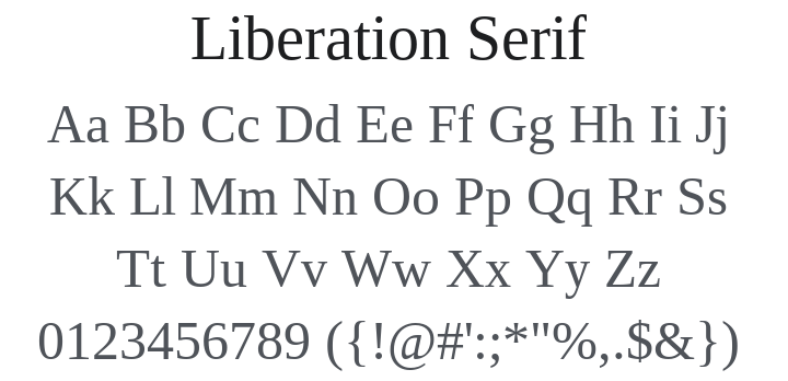 Liberation Serif Font Family