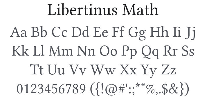 Libertinus Math Font