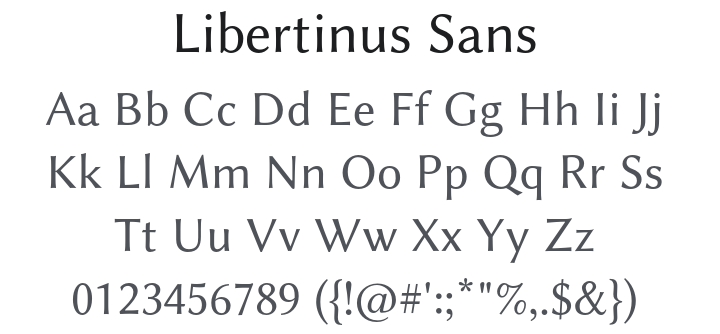 Libertinus Sans Font Family