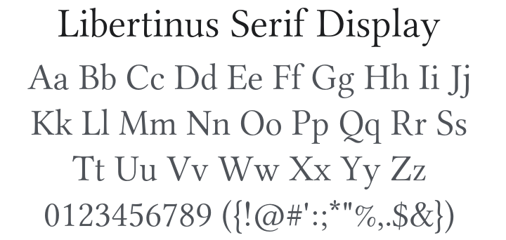 Libertinus Serif Display Font