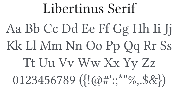 Libertinus Serif Font Family