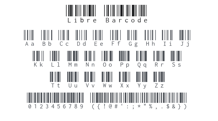 Libre Barcode Font Family