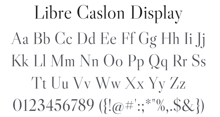 Libre Caslon Display Font