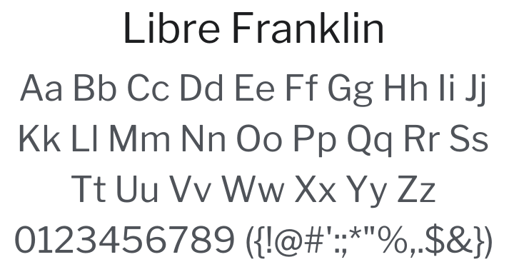 Libre Franklin Font Family