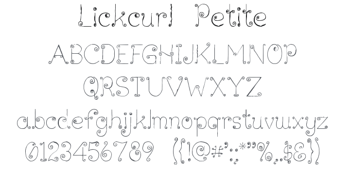 Lickcurl Petite Font