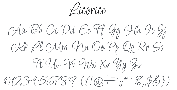 Licorice Font