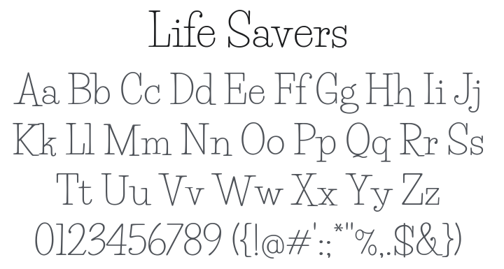 Life Savers Font Family