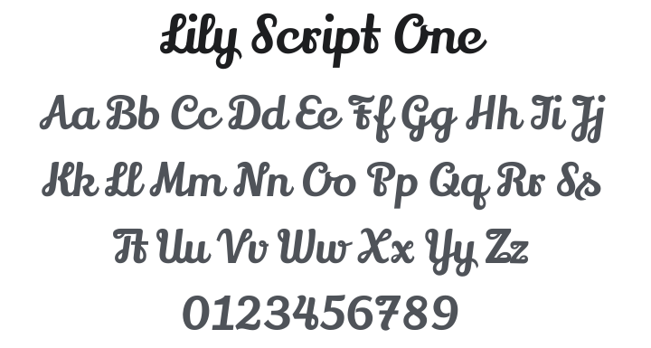Lily Script One Font