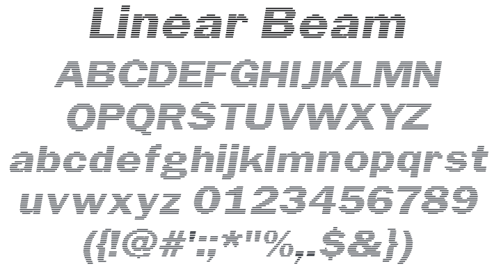 Linear Beam Font