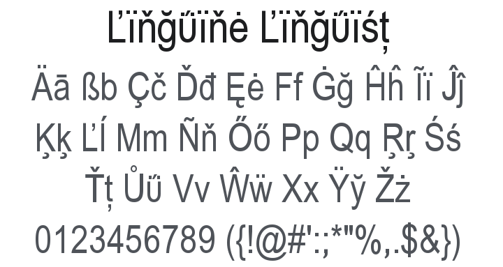 Linguine Linguist Font