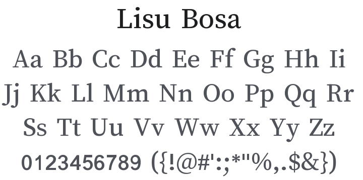 Lisu Bosa Font Family