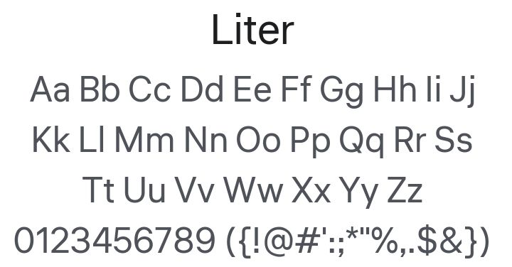 Liter Font
