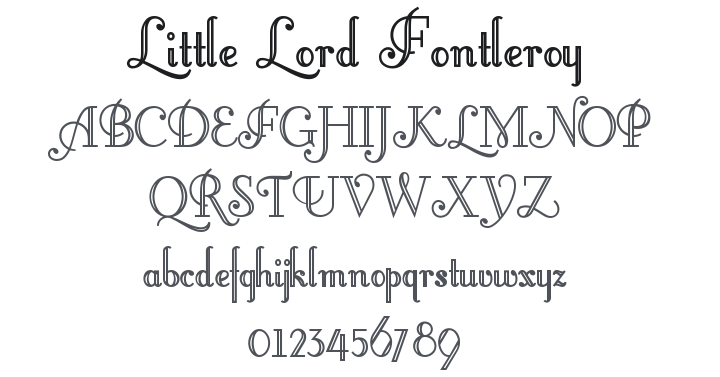 Little Lord Fontleroy Font
