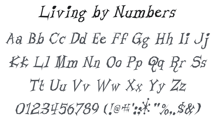 Living by Numbers Font