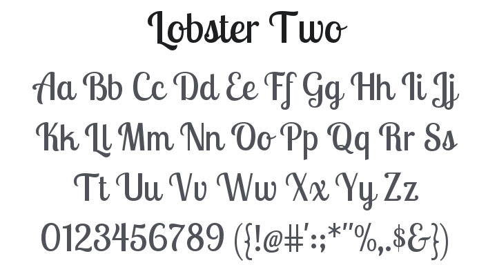 Lobster Two Font Family