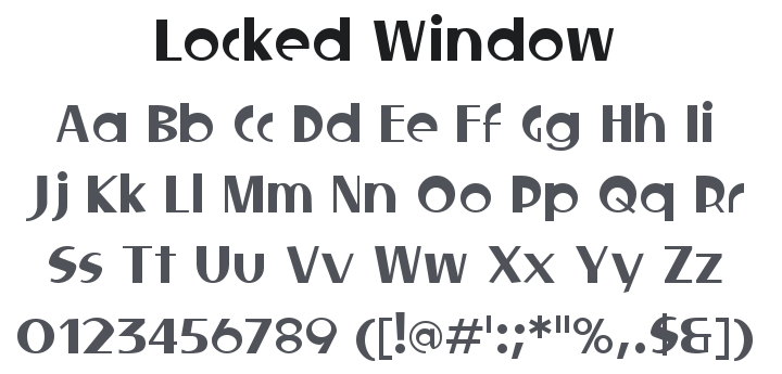 Locked Window Font