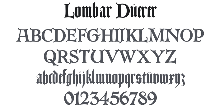 Lombar Duerer Font