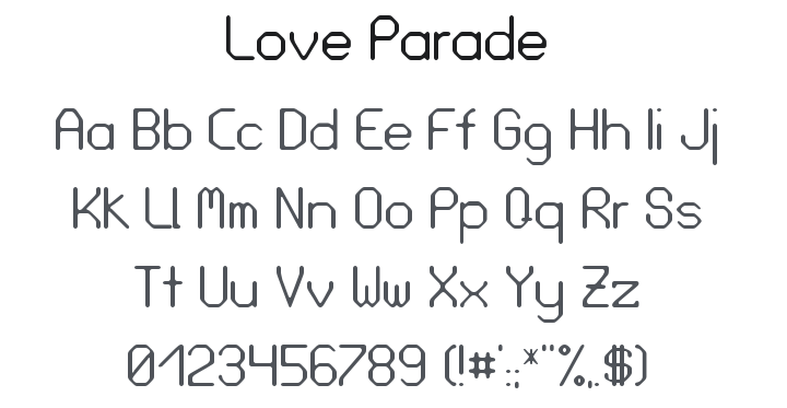 Love Parade Font Family