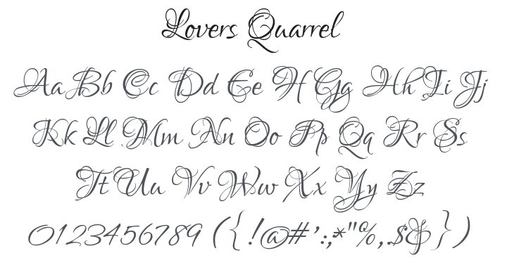 Lovers Quarrel Font
