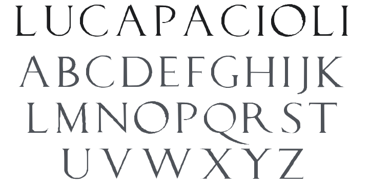 Luca Pacioli Rough Font