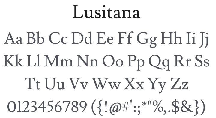 Lusitana Font Family