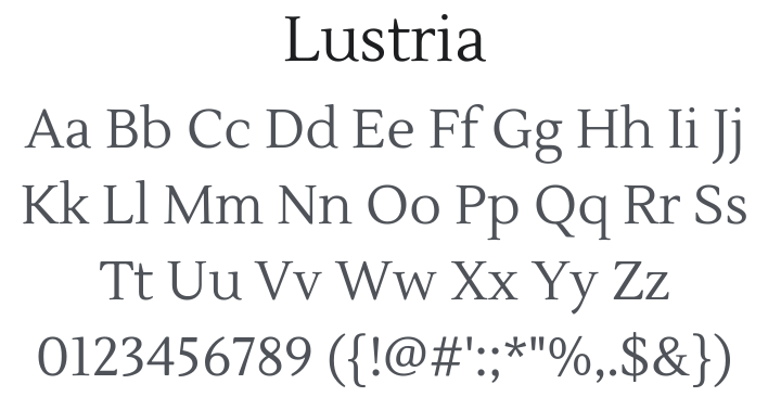 Lustria Font