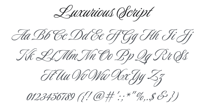 Luxurious Script Font