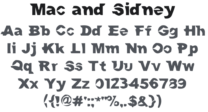 Mac and Sidney Font