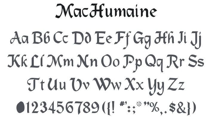 MacHumaine Font