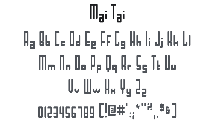 Mai Tai Font