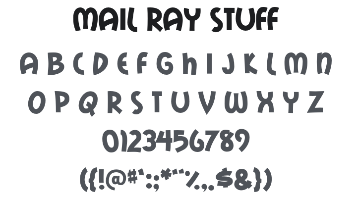 Mail Ray Stuff Font