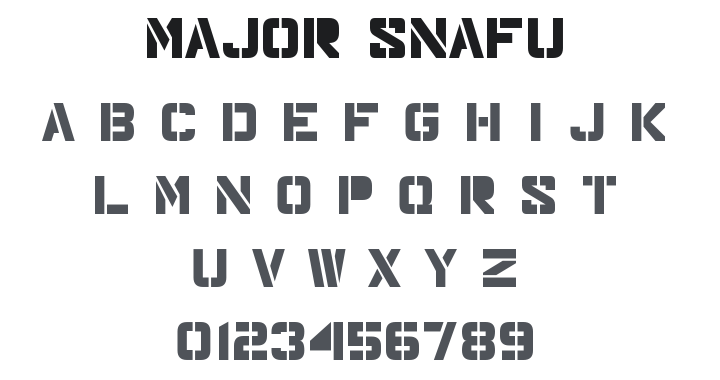 Major Snafu Font