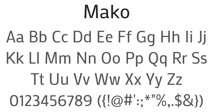 Mako Font