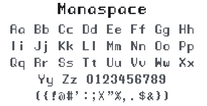 Manaspace Font