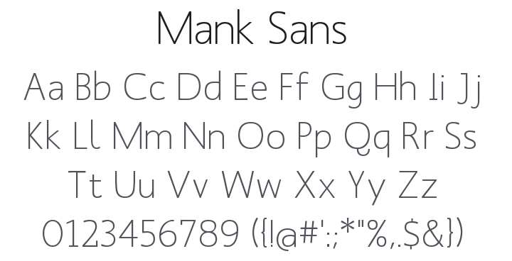 Mank Sans Font Family