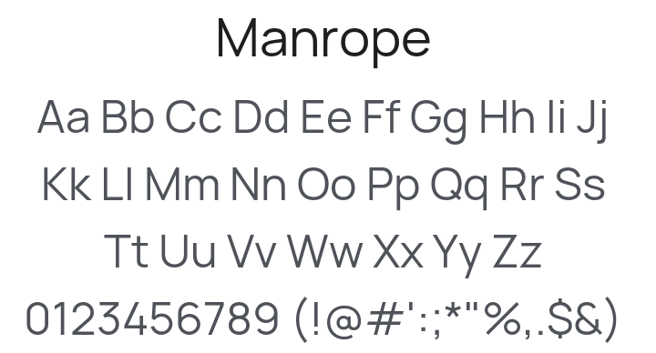 Manrope Font Family