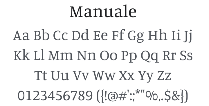 Manuale Font Family