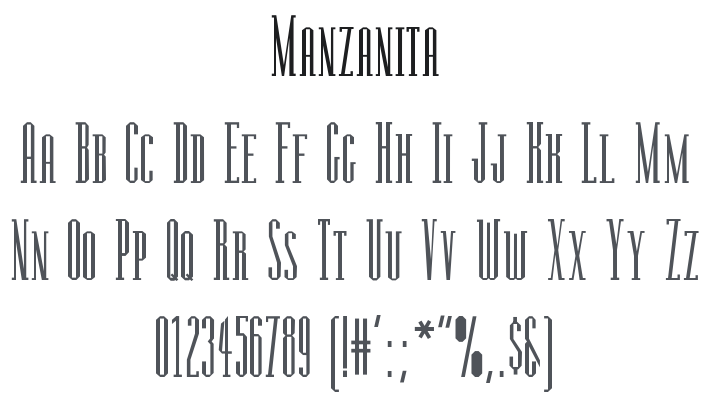Manzanita Font