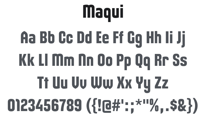 Maqui Font Family