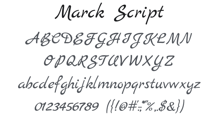 Marck Script Font