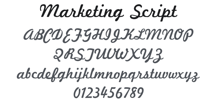 Marketing Script Font Family