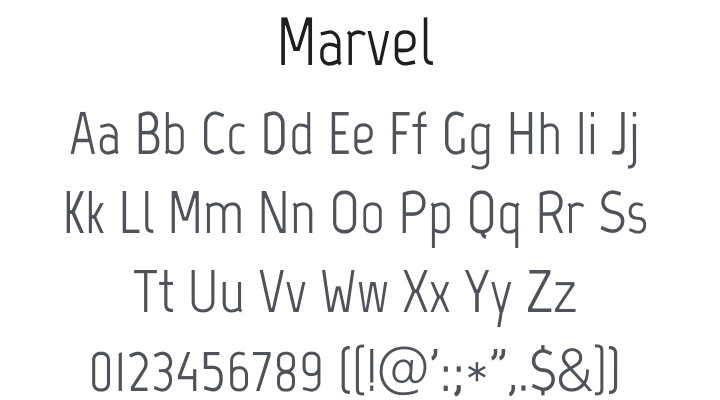 Marvel Font Family