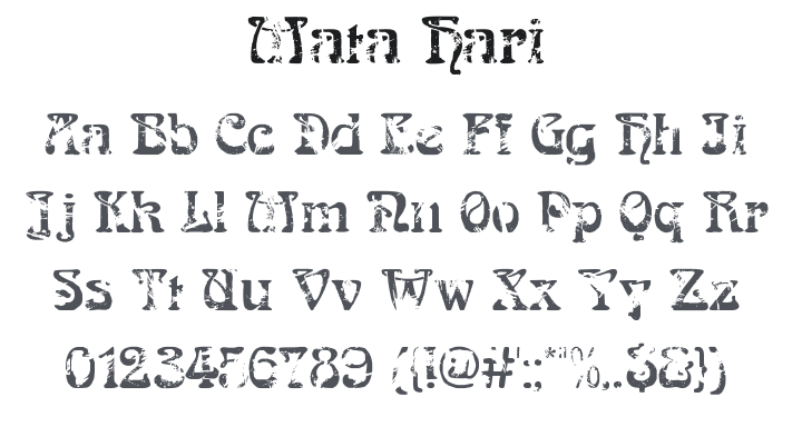 Mata Hari Font