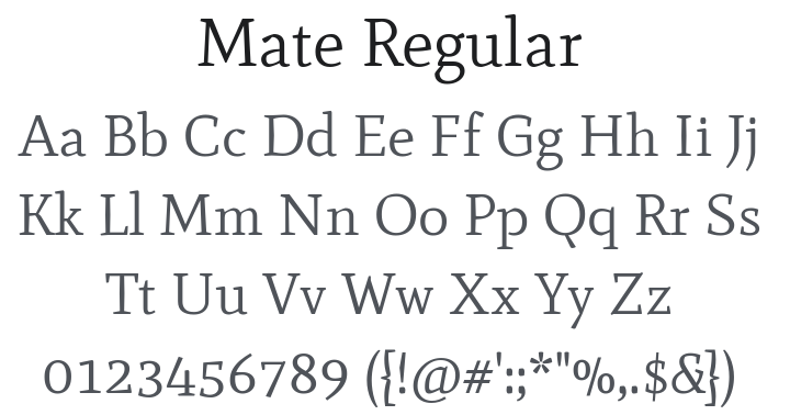 Mate Font Family